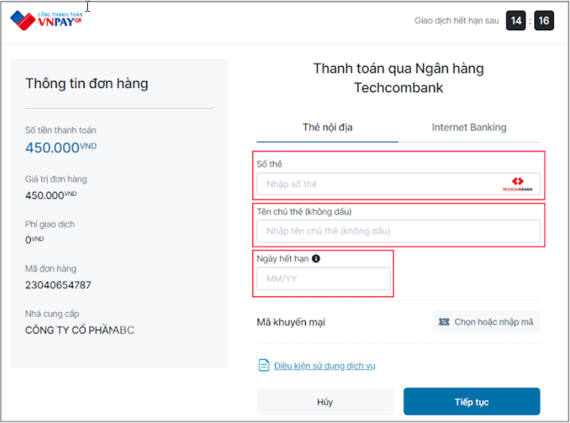Saltlux Technology _ Hướng dẫn thanh toán